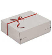 Spezialversandkarton Geschenkbox Medium CP068.96/02 wei&szlig;, f&uuml;r Geschenke, innen 363x290x125mm, Wellpappe