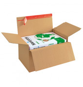 Versandkarton Blitzbodenkarton CP141.101 braun, bis DIN A5+, innen 229x164x50-115mm, Kraftliner Wellpappe 1-wellig