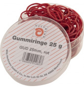 Gummiringe Ø 25mm rot 25g