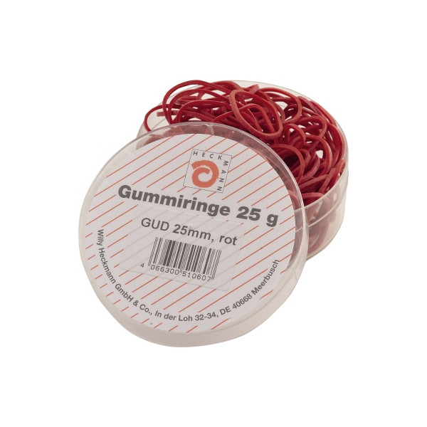 4066300510607 - Gummiringe Ø 25mm rot 25g 4066300510607 510060 25 Gramm 4066300510607 - Gummiringe Ø 25mm rot 25g 4066300510607 510060 25 Gramm