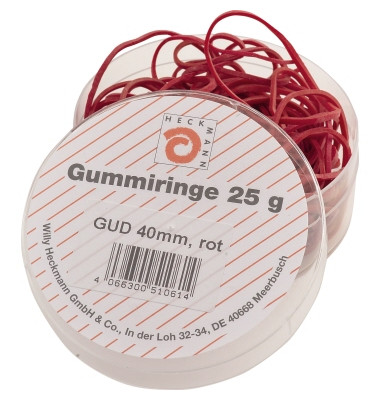 Gummiringe Ø 40mm rot 25g