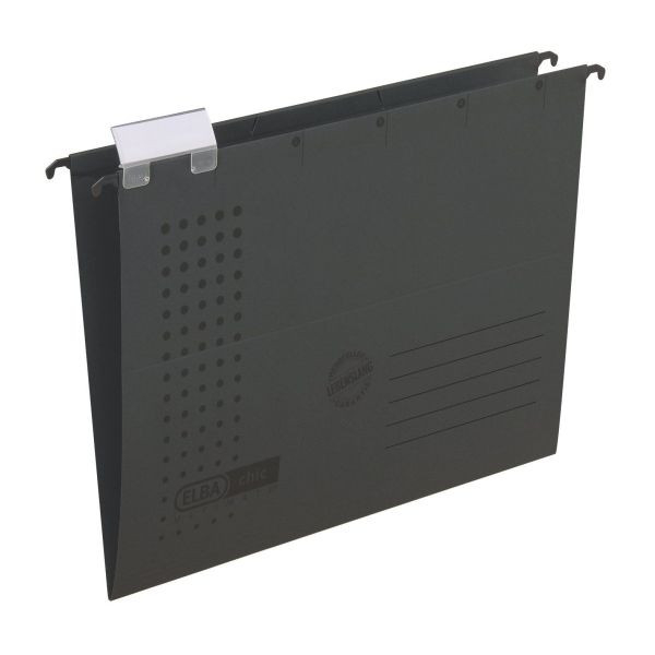 4002030084469 - Hängemappe A4 chic anthrazit 230g Recyclingkarton 100552082 4002030084469 Elba