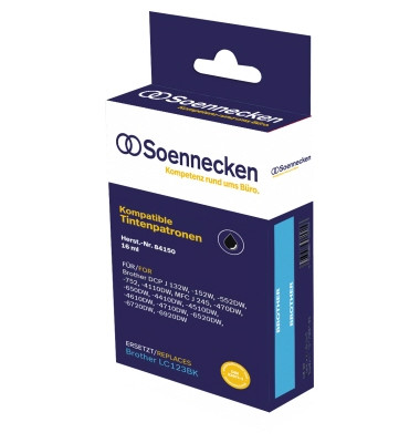 Druckerpatrone LC123BK 84150 (kompatibel zu brother LC-123BK), schwarz, ca. 600 Seiten