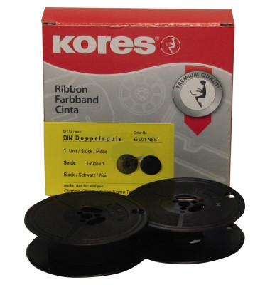 Farbband G001NSS schwarz Gruppe 1D Seide 13mm x 10m