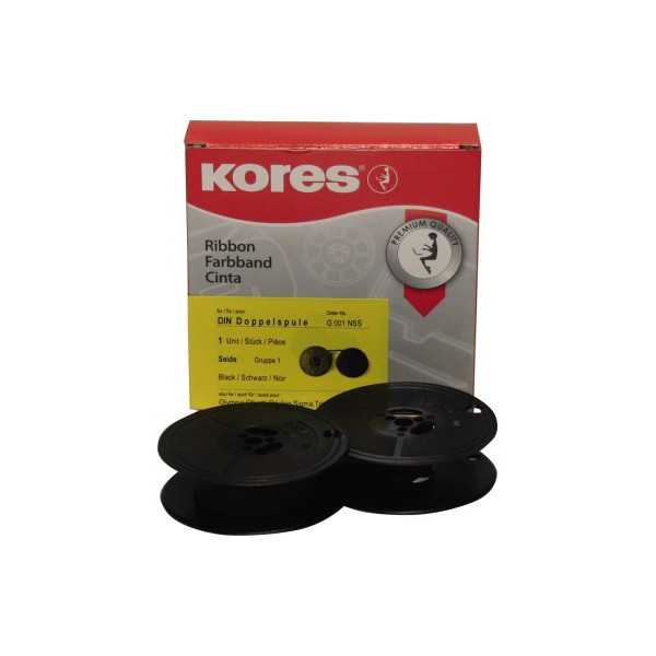 Kores Farbband G001NSS schwarz Gruppe 1D Seide 13mm x 10m 4045257600111 Kores
