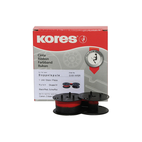 4045257615122 - Farbband G051NYSR schwarz rot Gruppe 51 Nylon 13mm x 6m