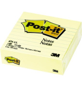 Haftnotizen 675YL, XL-Notes, 100x100mm, gelb, liniert, quadratisch