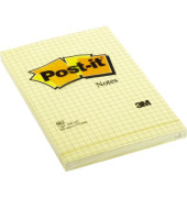 Haftnotizen 662, XL-Notes, 102x152mm, gelb, kariert, rechteckig