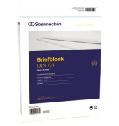 Briefblock 1383, Lineatur 23 / rautiert, A4, 70g, weiß, 50 Blatt