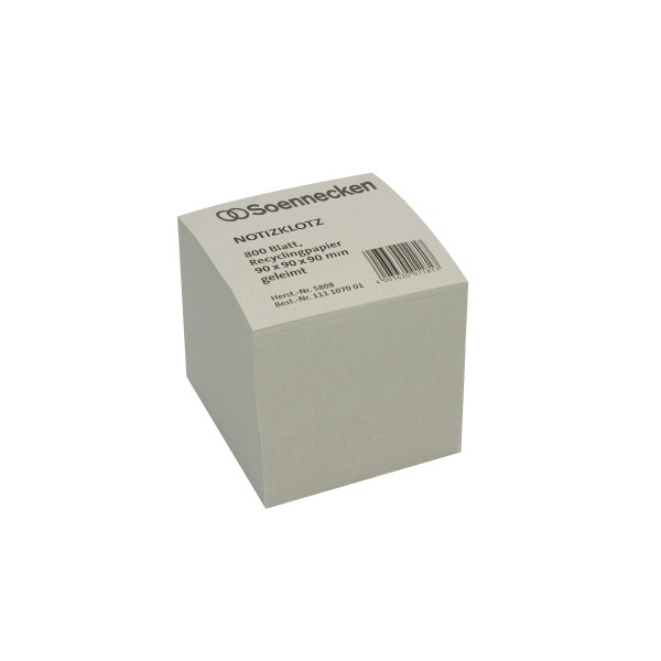 4003630011817 - Zettelklotz 5808 5808 9x9x9cm grau REC Papier inkl 800 Notizzettel 4003630011817 800 Blatt