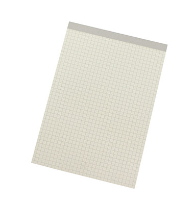 Notizblock 1251 Recycling, kariert, A5, 60g, weiß, 50 Blatt