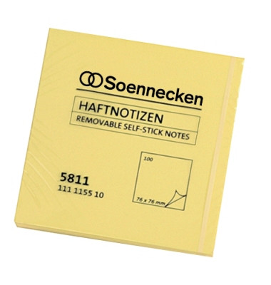Haftnotizen 5811, 76x76mm, gelb, quadratisch