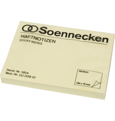 Haftnotizen 5814, 102x76mm, gelb, rechteckig