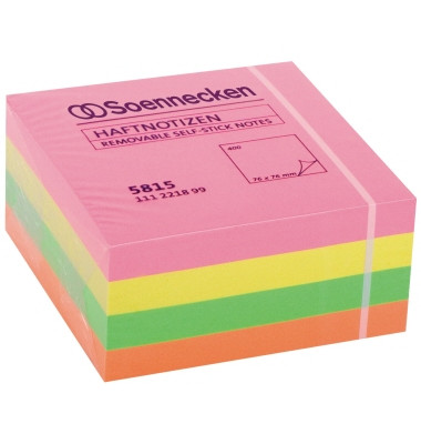 Haftnotizen 5815, 76x76mm, 4-farbig sortiert, quadratisch