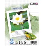 Collegeblock 100050223 Recycling, Schule, Lineatur 22 / kariert mit Rand innen, A4, 70g, beige, 160 Blatt