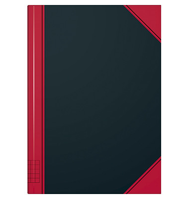 Chinakladde 86-5524301 schwarz/rot A5 kariert 60g 96 Blatt 192 Seiten