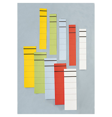 selbstklebende Rückenschilder 120004301 weiß breit/lang 61,5x285mm (BxH) selbstklebend 