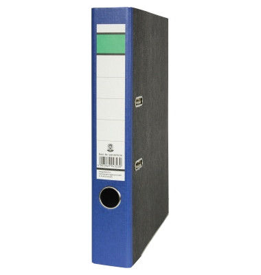 Ordner Gr&uuml;ner Balken 120007050, A4 50mm schmal Karton schwarz/blau