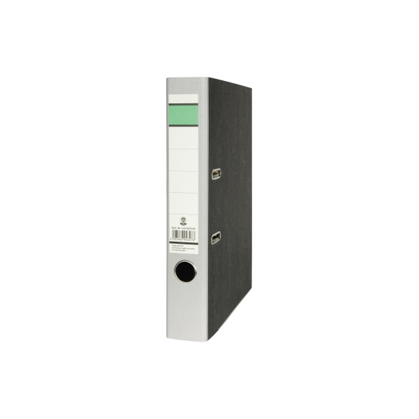 4003969943278 - Ordner Grüner Balken 120007080 A4 50mm schmal Karton Wolkenmarmor schwarz grau 4003969943278 Soennecken