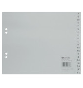 Kunststoffregister 1520, A bis Z, A4 halbe Höhe, 120µm, graue Taben, 20-teilig