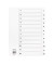 Kartonregister 1606, 1 bis 12, A4, 170 g/m&sup2;, wei&szlig;e Taben, 12-teilig