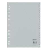Kunststoffregister 1524 A-Z A4 0,12mm graue Taben 20-teilig
