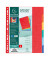 Kartonregister 2406E, 6-teilig blanko, A4+, 225 g/m², farbige Taben, 6-teilig