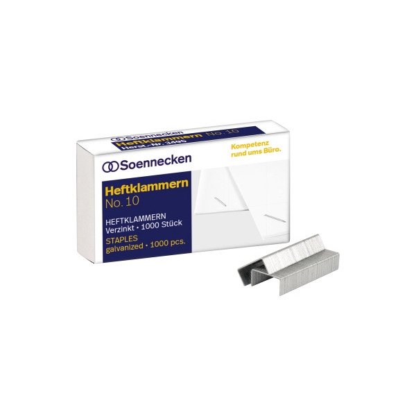 4003630009128 - Heftklammern 3495 Stahldraht verzinkt No 10 Heftleistung 10 Blatt max  4003630009128 1000 Stück