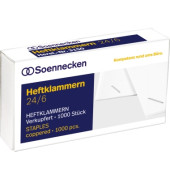 Heftklammern 24/6, 3150, Stahldraht verkupfert, Heftleistung 30 Blatt max.