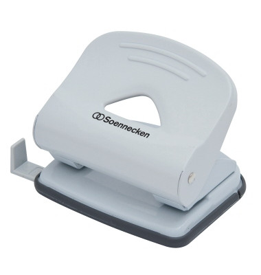 Bürolocher 3278, lichtgrau, bis 2,5mm 25 Blatt, mit Anschlagschiene