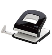 Bürolocher E 225 025-0575, schwarz, bis 2,5mm 25 Blatt, mit Anschlagschiene