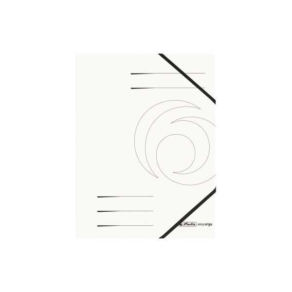 5 Stück Herlitz Eckspannmappe Eckspanner 11159647, A4 weiß Karton 355g, für ca. 300 Blatt 4008110414744 Herlitz