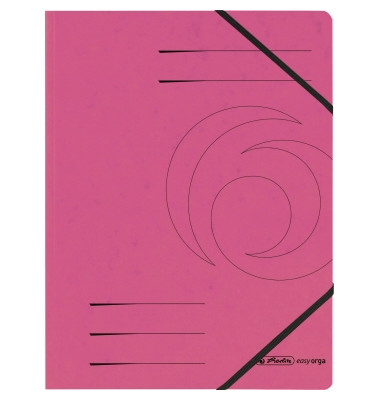 Eckspannmappe Eckspanner 11159654, A4 pink Karton 355g