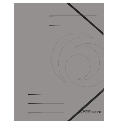 Eckspannmappe Quality 11159670, A4 dunkelgrau Karton 355g, f&uuml;r ca. 300 Blatt