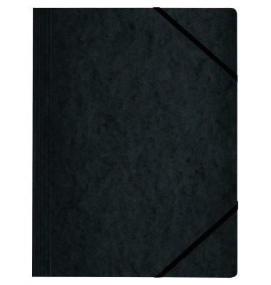 Eckspannmappe Quality 11159688, A4 schwarz Karton 355g