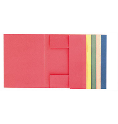 Jurismappe 125027612, A4 chamois Recyclingkarton 300g, mit 3 Einschlagklappen