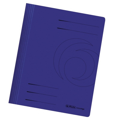 Schnellhefter 10902500, A4, dunkelblau, Karton, 240g, Vorderdeckel opak