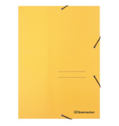 Eckspannmappe 1471, A4 gelb Karton 390g, mit 3 Einschlagklappen