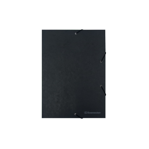 4003630751065 - Eckspannmappe 1489 A4 schwarz Karton 390g mit 3 Einschlagklappen 4003630751065 Soennecken