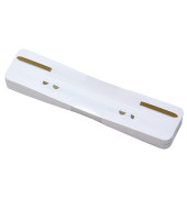 Heftstreifen kurz 3169, 3,4x15cm (BxL), Polypropylen (PP) mit Kunststoffdeckleiste, wei&szlig;