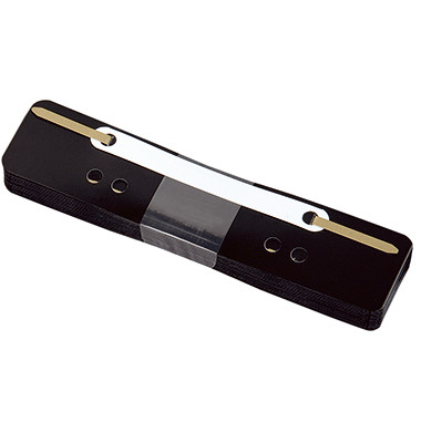 Heftstreifen kurz 3177, 3,4x15cm (BxL), Polypropylen (PP) mit Kunststoffdeckleiste, schwarz