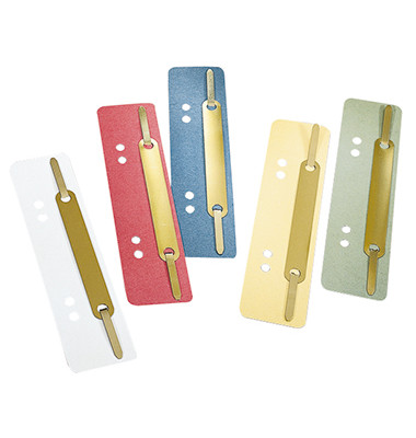 Heftstreifen kurz 3039, 3,4x15cm (BxL), Recyclingkarton mit Metalldeckleiste, farbig sortiert