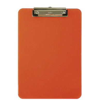 Klemmbrett MAULneon 2340641, A4, neonorange, Kunststoff, inkl Aufhängeöse