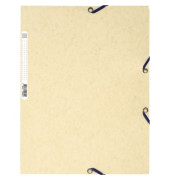 Eckspannmappe Nature Future 55532E, A4 elfenbein Karton 400g, mit 3 Einschlagklappen