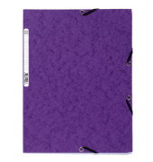 Eckspannmappe 55508E, A4 violett Karton 400g, mit 3 Einschlagklappen