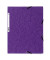 Eckspannmappe 55508E, A4 violett Karton 400g, mit 3 Einschlagklappen