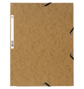 Eckspannmappe 55524E, A4 tabak Karton 400g, mit 3 Einschlagklappen