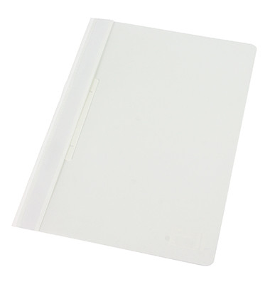 Schnellhefter 1420 A4 weiß PVC Kunststoff kaufmännische Heftung mit Abheftlochung bis 150 Blatt