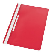 Schnellhefter PVC-Kunststoff-Schnellhefter-Serie 1421, A4, rot, Polyvinylchlorid (PVC), 80g, Vorderdeckel transparent