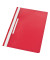 Schnellhefter 1421, A4, rot, Polyvinylchlorid (PVC), Vorderdeckel transparent